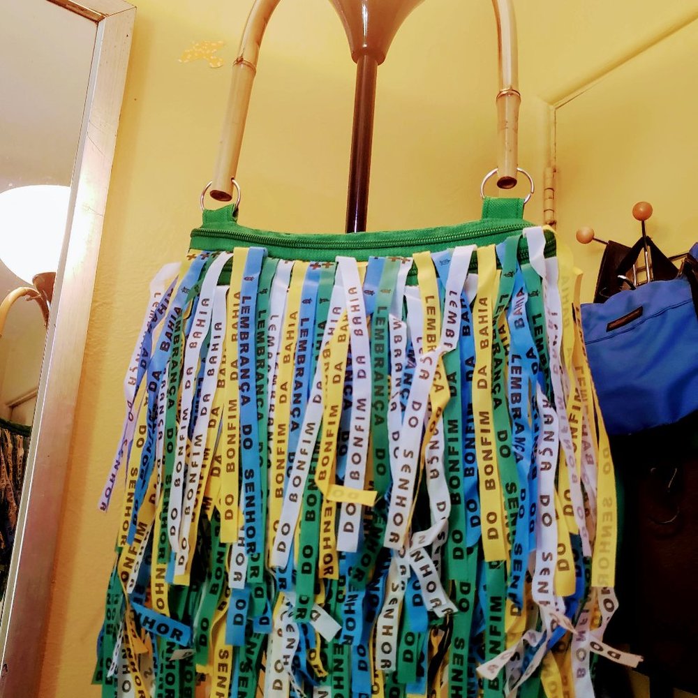 A Purse made out of Brazilian Wish Bracelets